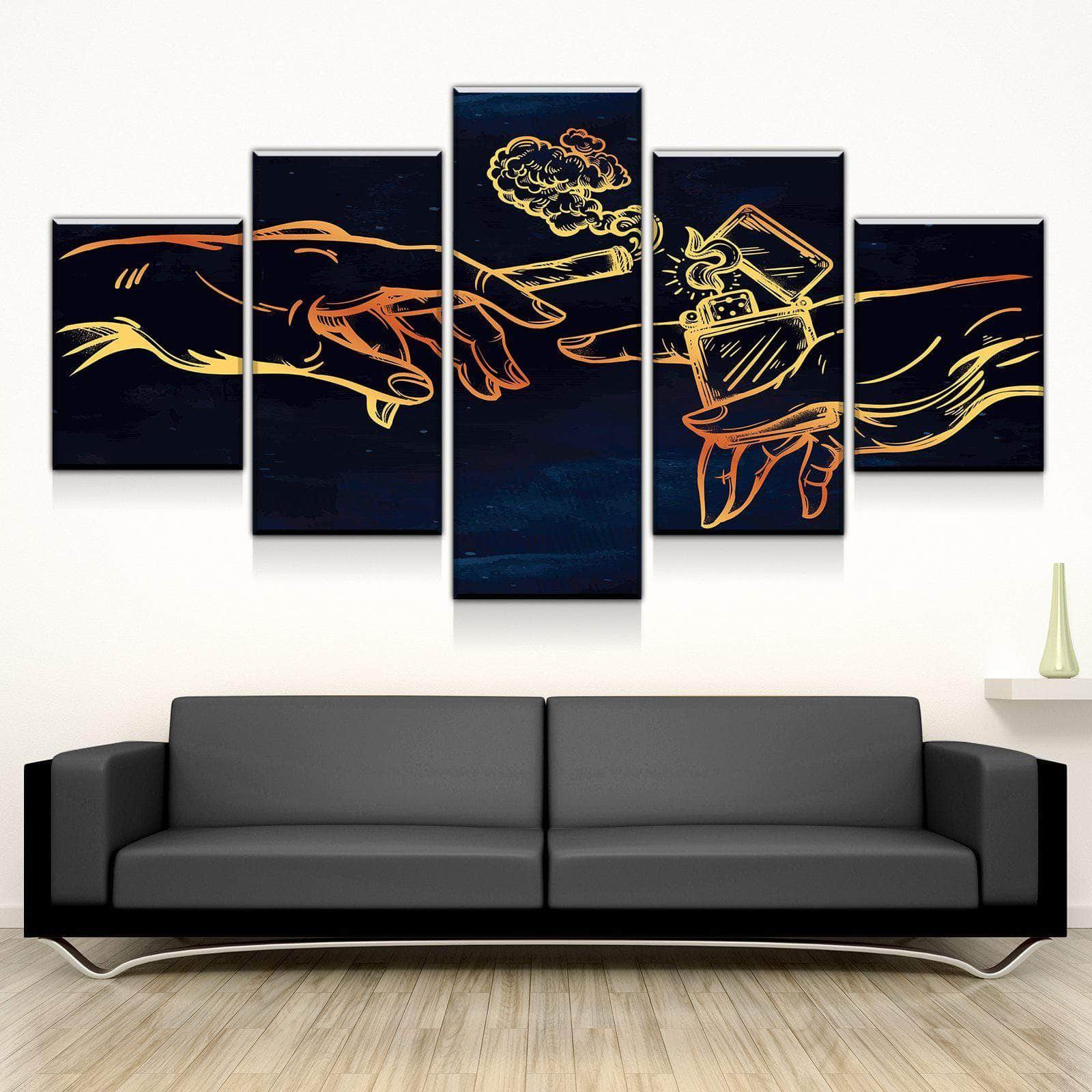 

Creation of Smoke Canvas Set 5 Piece Wall Art Room Decor Modern Abstract Painting Decorative Wall Pictures Bedroom Decoration 20X35 20X45 20X55cm