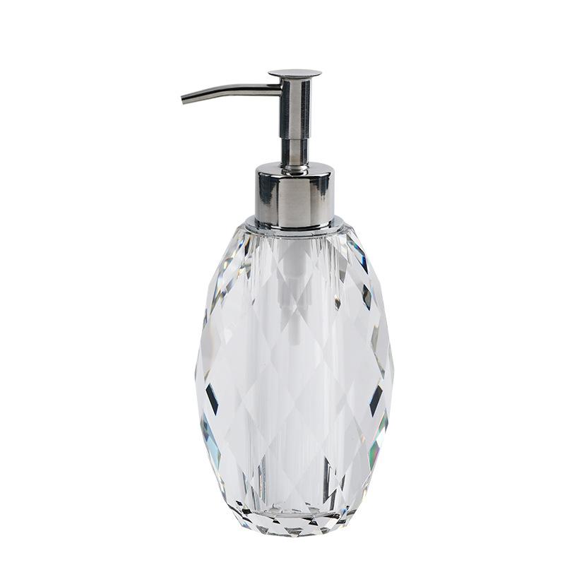 

Crystal Glass Lotion Dispensing Bottle Bathroom Diamond Hand Sanitizer Shampoo Makeup Remover Water Storage Bottle Wedding Gift