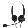 H360D‑3.5‑MV Binauraler Kundenservice-Headset Schwarz Verstellbares Telefon-Headset für 3,5-mm-Kopfhöreranschluss