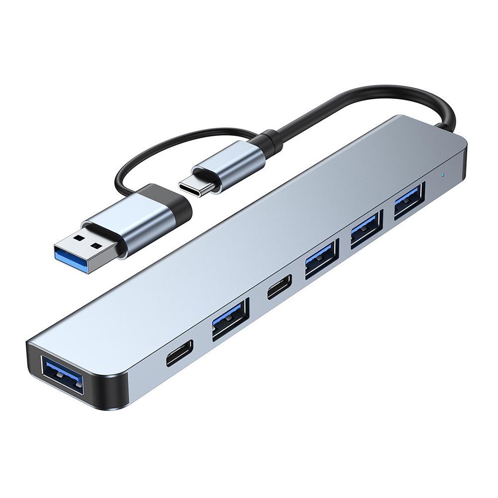 Dual-Head 7-in-1 USB-C Hub with USB3.0 Multifunction Splitter