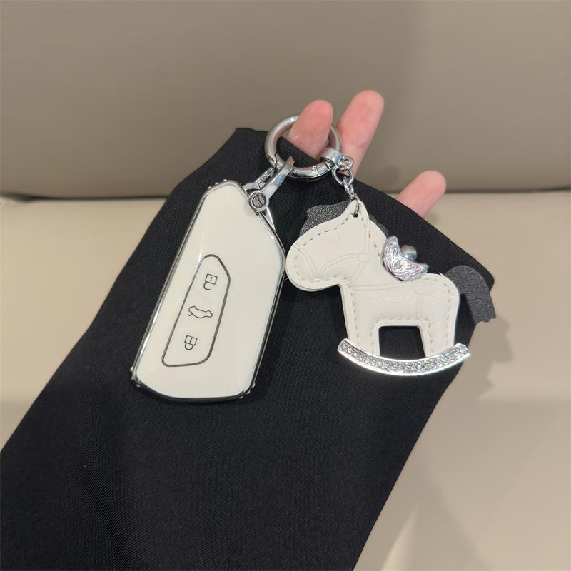 

Модный чехол для автомобильного ключа из ТПУ, чехол-брелок для Volkswagen VW ID-4 ID-6 Golf 8 MK8 для Skoda Octavia A8 для Seat Leon FR MK4 Cupra