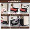 1-4PCS Self-adhesive Door Bottom Sealing Strip Wind and Dust Proof Weather Strip with Soundproofing Felt PVC Flexible Door Strip