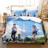 Your Name Luxury Bedding Set Japan Anime Cartoon Duvet Cover Set Comforter Bedspread Linen Twin Single Size Printed Home Textile
