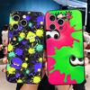 S-Splatoons Game Soft Phone Case for iPhone 16 16E 17 Air 15 Pro Max 14 Plus 13 Mini 11 12 7 Black Cover Back Shell