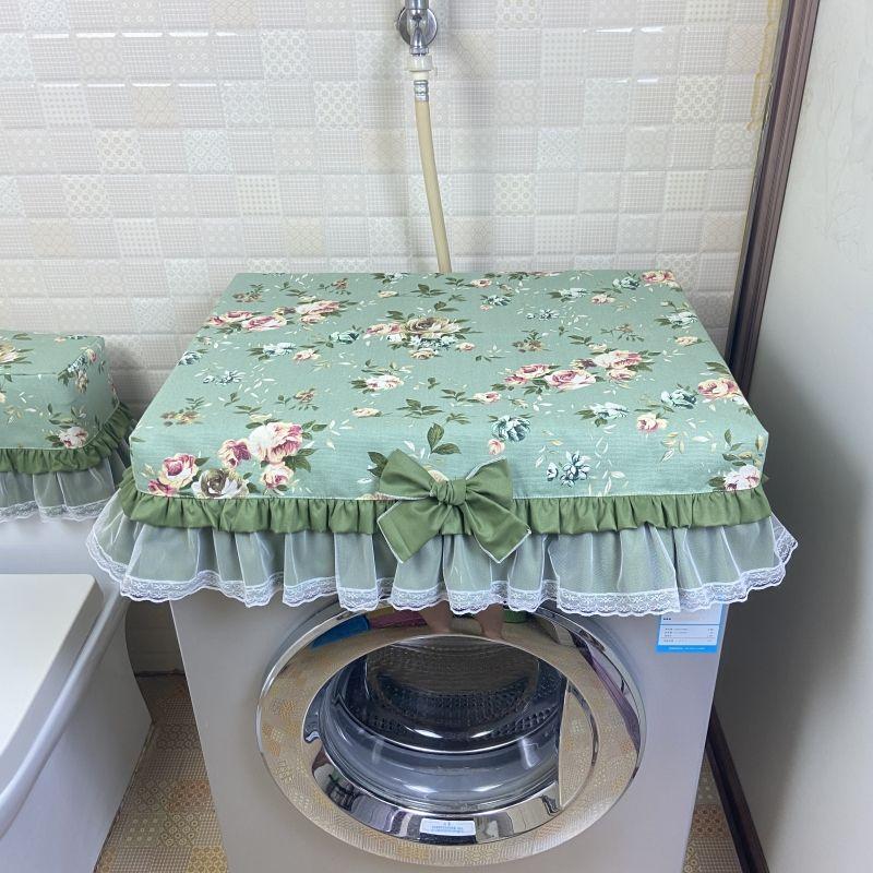 

Кружевная пасторальная ткань, чехол от пыли для барабанной автоматической стиральной машины, для дома, холодильника, скатерть для стола, покрывало для прикроватной тумбочки, покрывало для журнального столика Green Flower 60*45
