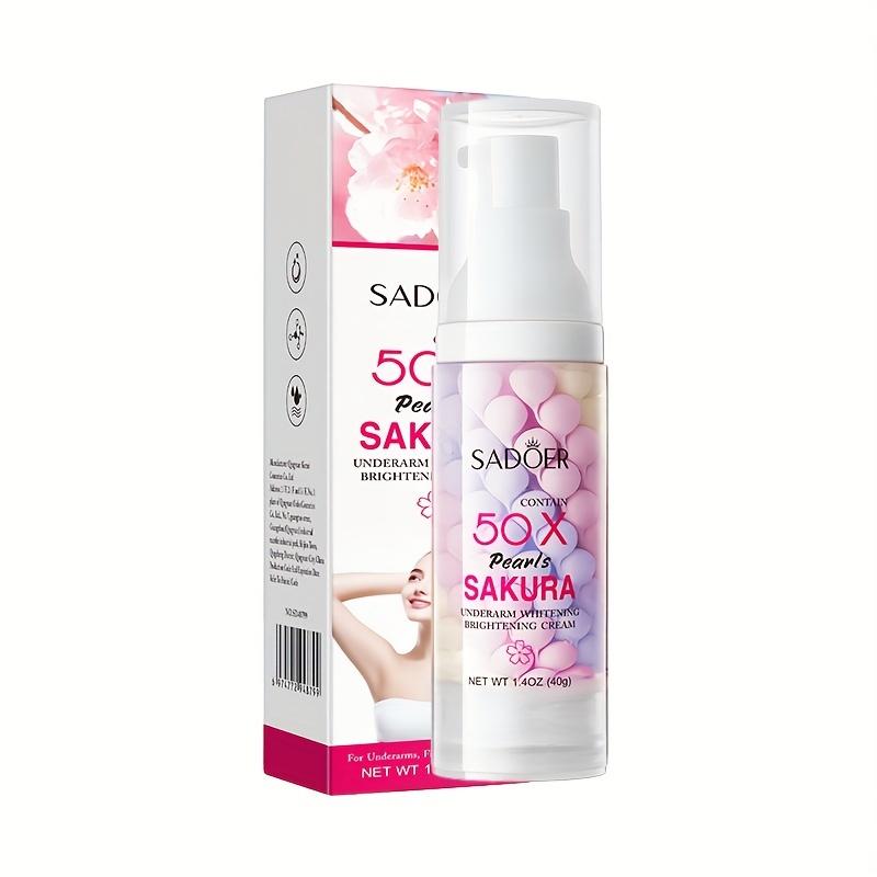 Sakura Collagen Underarm Whitening Brighten Cream,Moisturize, Smooth and Delicate Light Beige, Improve Dryness and Dark Yellow of Underarm Light Beige