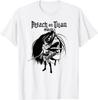 Attack On Titan Eren And Titan Anime Silhouette Fashion Casual Funny Tshirt S6xl Summer