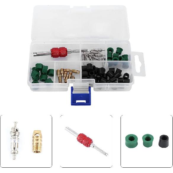 JTLB Gasket Hoses 71Pcs Condition Repair Kit Repair Tool 10Pcs Cores 50Pcs Hose Gaskets 10Pc