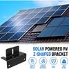 8 Pcs Solar Panel Mounting Bracket Holder Aluminum Alloy Solar Panel Z Brackets with Wrench Screws for Motorhome Boat Roof Wall and Off-Gird Roof