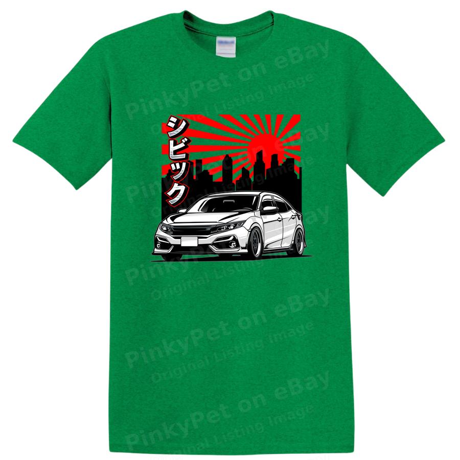 Car Enthusiast T Shirt Cool Japanese Style Civic Graphic Tee Art Design