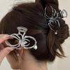 Spinnen-Haarspangen Metall-Klaue-Clips Schwarz Silber Hohl-Design Damen Gothic Halloween Party Starker Halt Haarschmuck