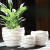Simple Creative White V-Shape Ceramic Planter 3-Piece Set