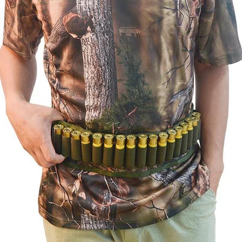 Tactical 30 Rounds Bandolier Belt 12 Gauge Cartridge Pouch Hunting Shotgun Shell Ammo Waist Belt Holder Airsoft Accessories