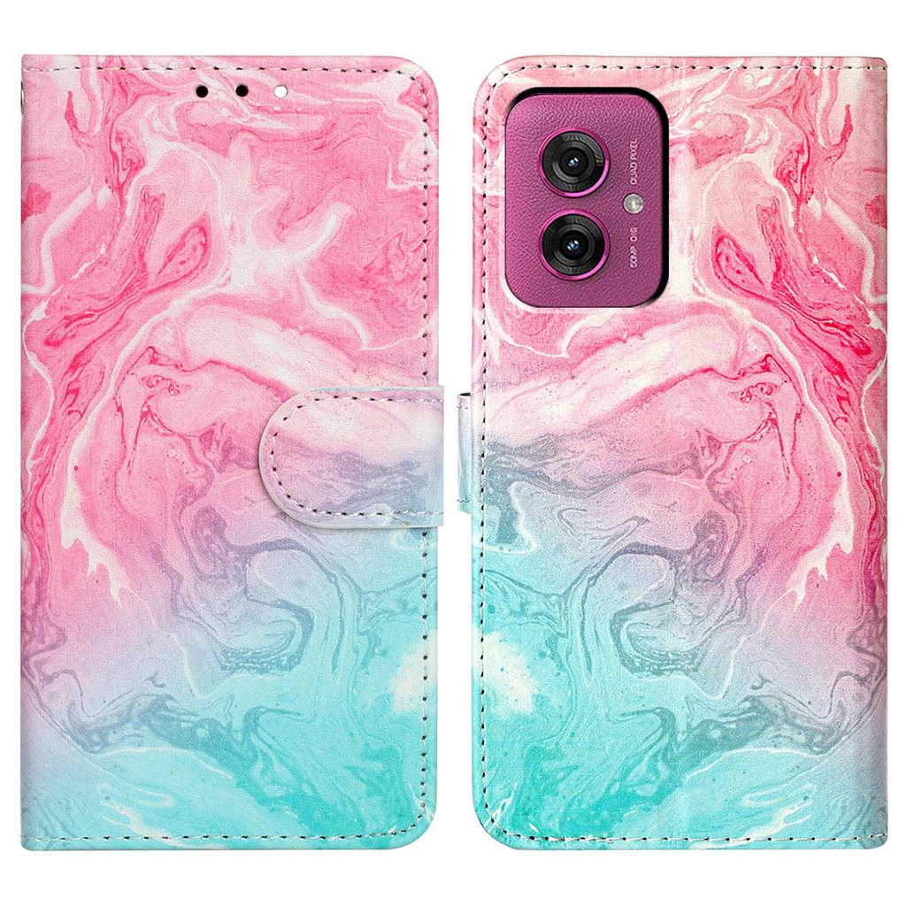 For Motorola Moto G55 5G Case Pattern PU Leather Flip Phone Cover