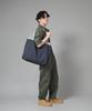 Saintcrew Button-Open Oversized Shoulder Bag Bob-117 Denim Indigo Brs