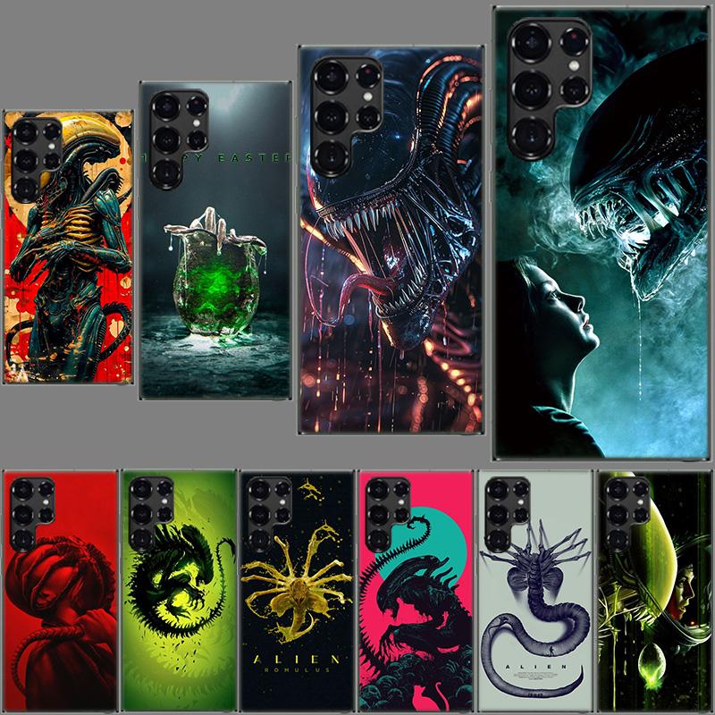 COOL A-Alien Xenomorph Phone Case For Samsung Galaxy S24 S23 S21 S20 FE S22 S26 Ultra S25 Edge S10 Plus Cover Clear TPU Capa She