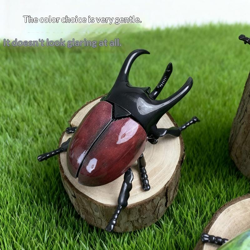 1/3Pcs Simulation Animals Home Desk Decoration Accessory Laser Dazzle Clockwork Big Beetle Model Unique Kids Gift Idea