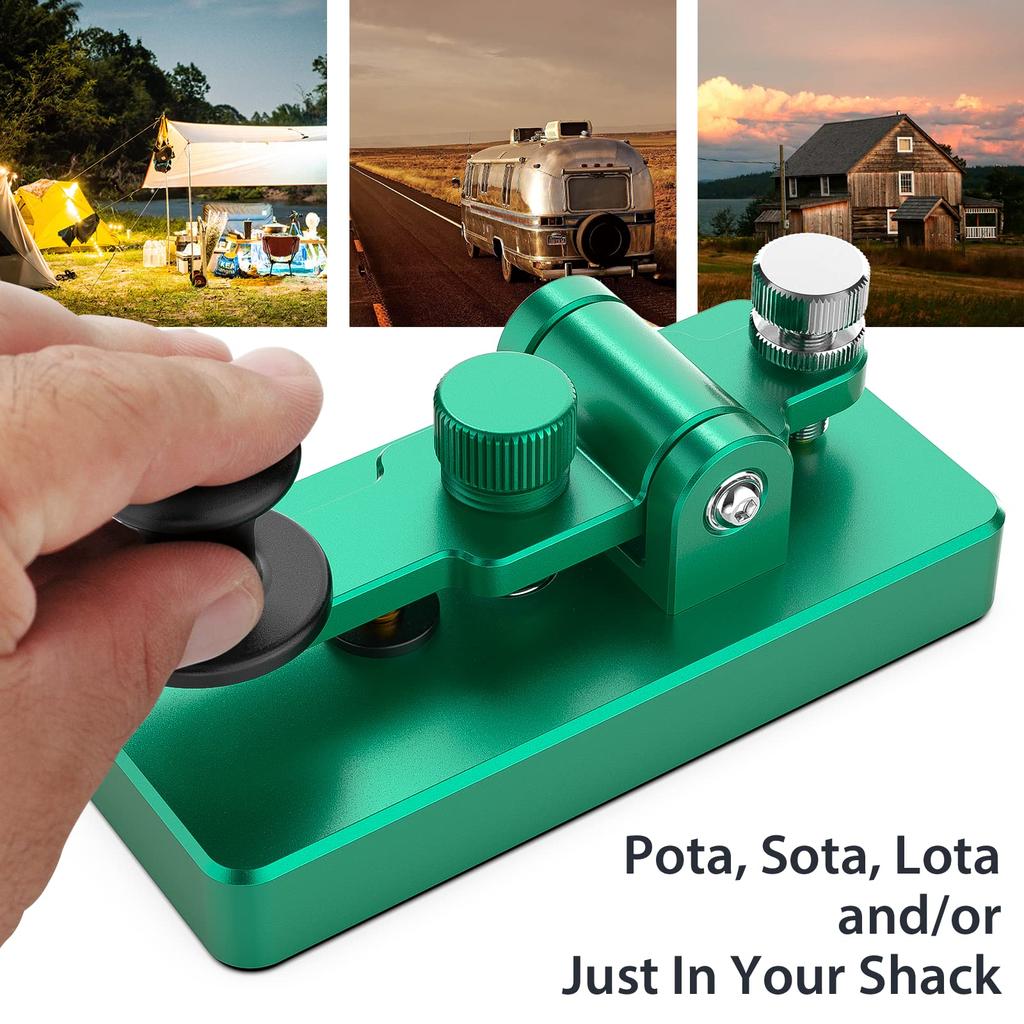 PUTIKEEG Morse Code CW Amateur Radio CW Morse Code Telephone Key Morse Code Practice Aluminum Alloy Morse Code Practice Key Key, Paddle, Device,