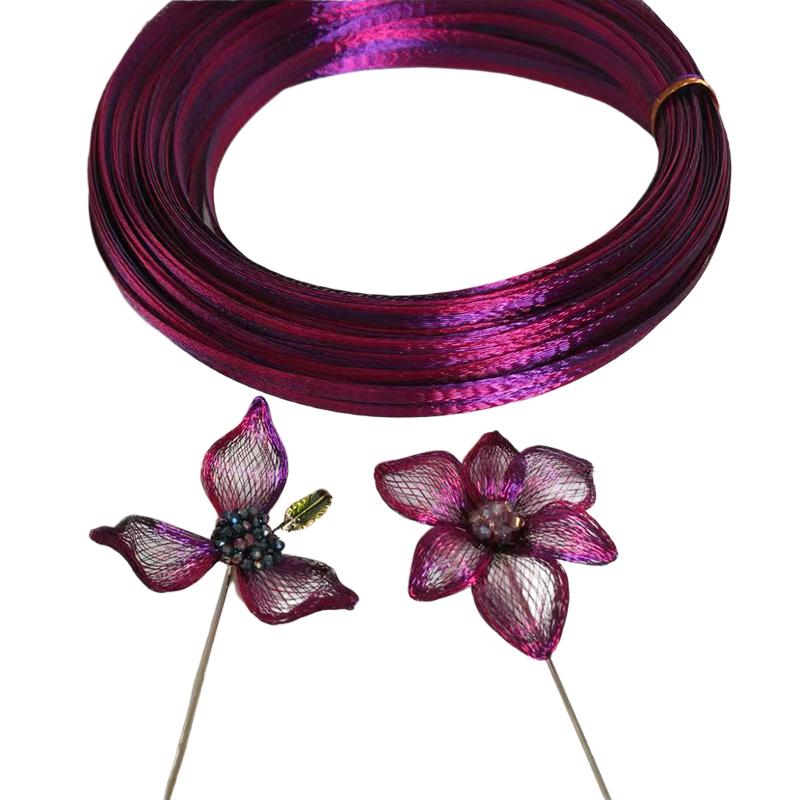 1M Handwoven Mesh Hair Accessory Bohemian Hair Clip for Thick Hair Copper-Plated Steel Hair Clip Copper Jewelry Accessories