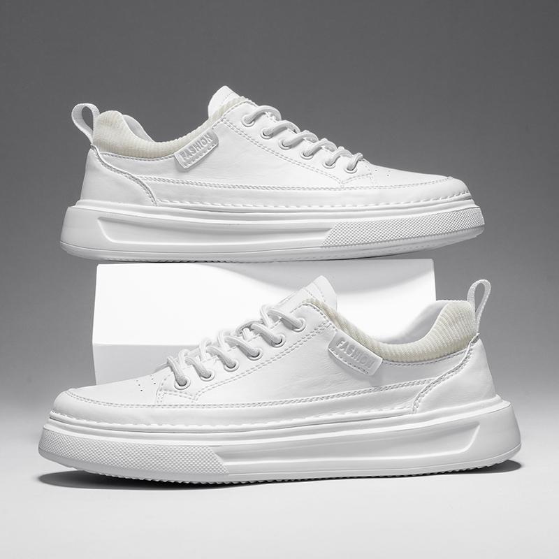2024Men Thick Bottom Casual Sneaker Designer Walking Shoes High Quality Casual Leather Vulcanized Shoes Breathable Walking Shoes