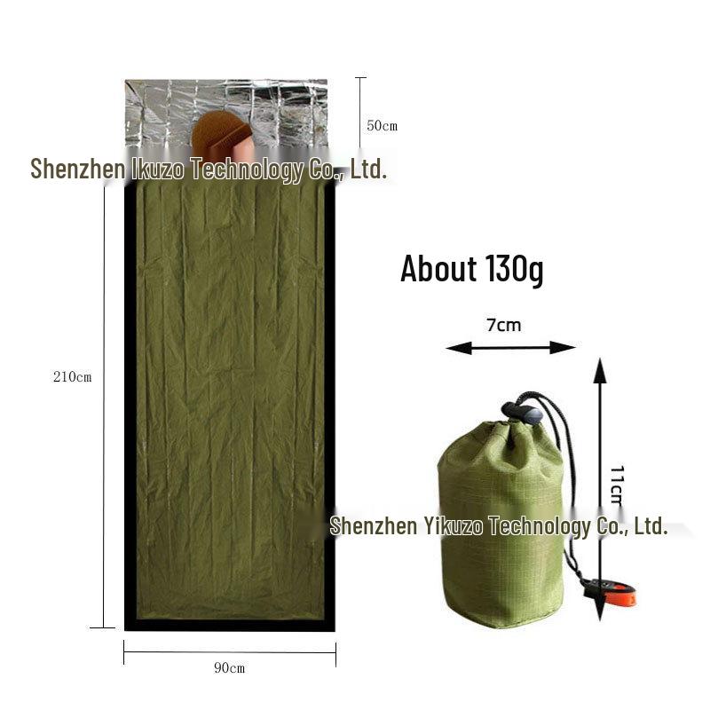 Portable Emergency Survival Sleeping Bag with Multifunctional Insulation for Hiking and Camping