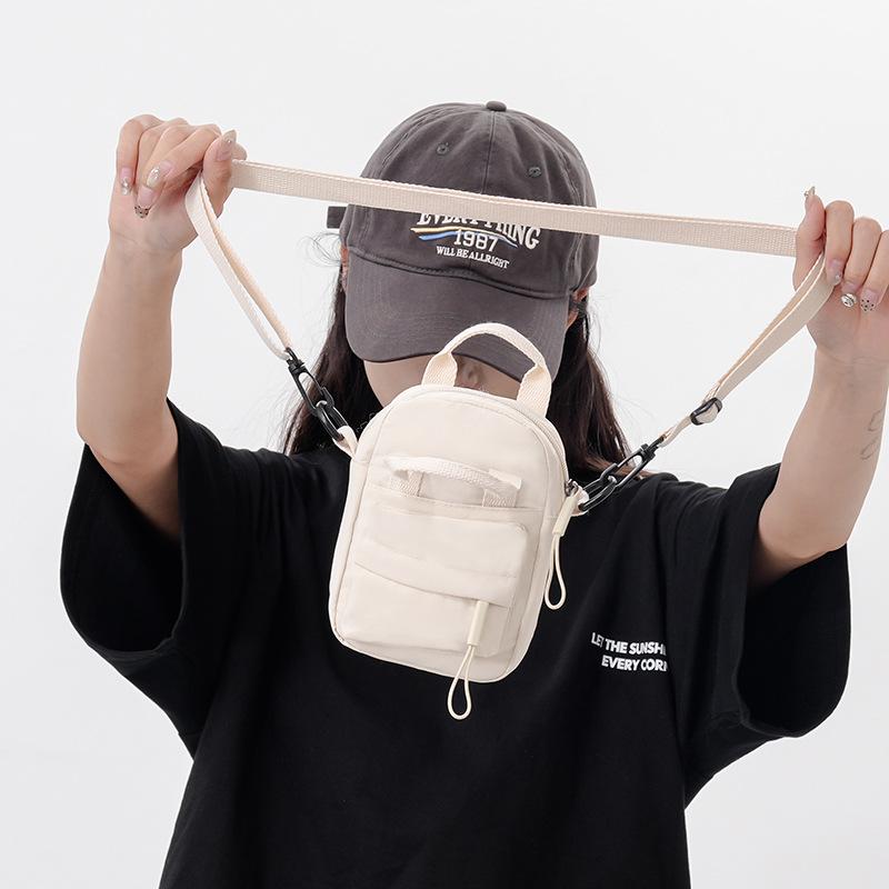 Trendy Brand Waterproof Shoulder Bag Mini Coin Purse Niche Men's and Women's Mobile Phone Bag Headphone Bag Personalized Casual Shoulder Crossbody Bag