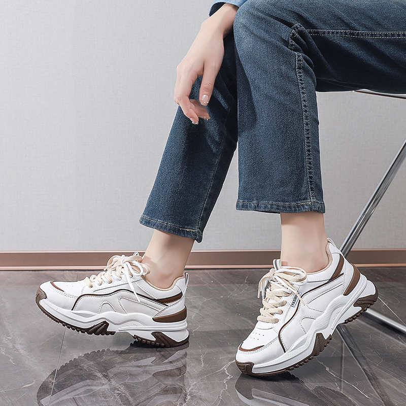 Fashion Legitimate Leather With Lacing Shoes For Women Heel Oxford Shoes Ladies Boots Heeled Women Shoes Sneakers Sport Sneskers