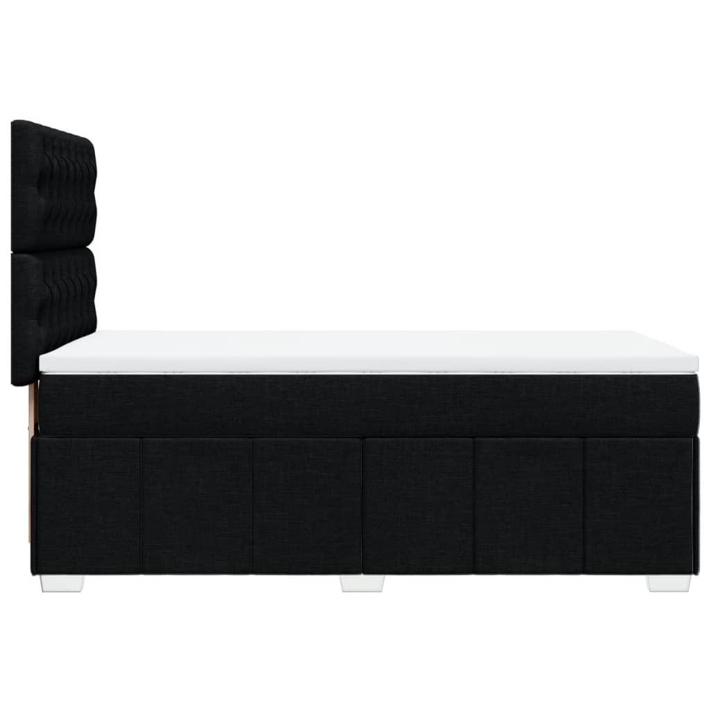Box Spring Bed with Mattress Black 80 x 200 cm Fabric