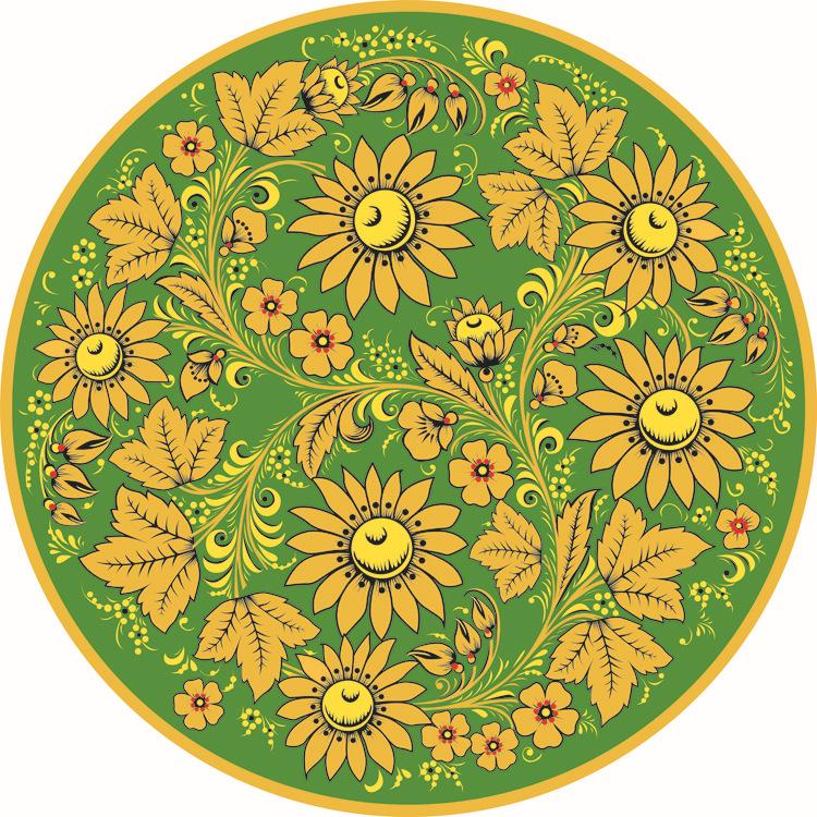 Round Retro Ethnic Style Carpet Living Room Coffee Table Bedroom Computer Chair Hanging Basket Non-slip Floor Mat