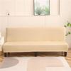 Solid Color Foldable Armless Sofa Bed Cover