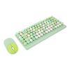 Wireless Keyboard and Mouse Retro Colorful Round Keycap 86 Keys Keyboard with 2.4G Wireless Mouse