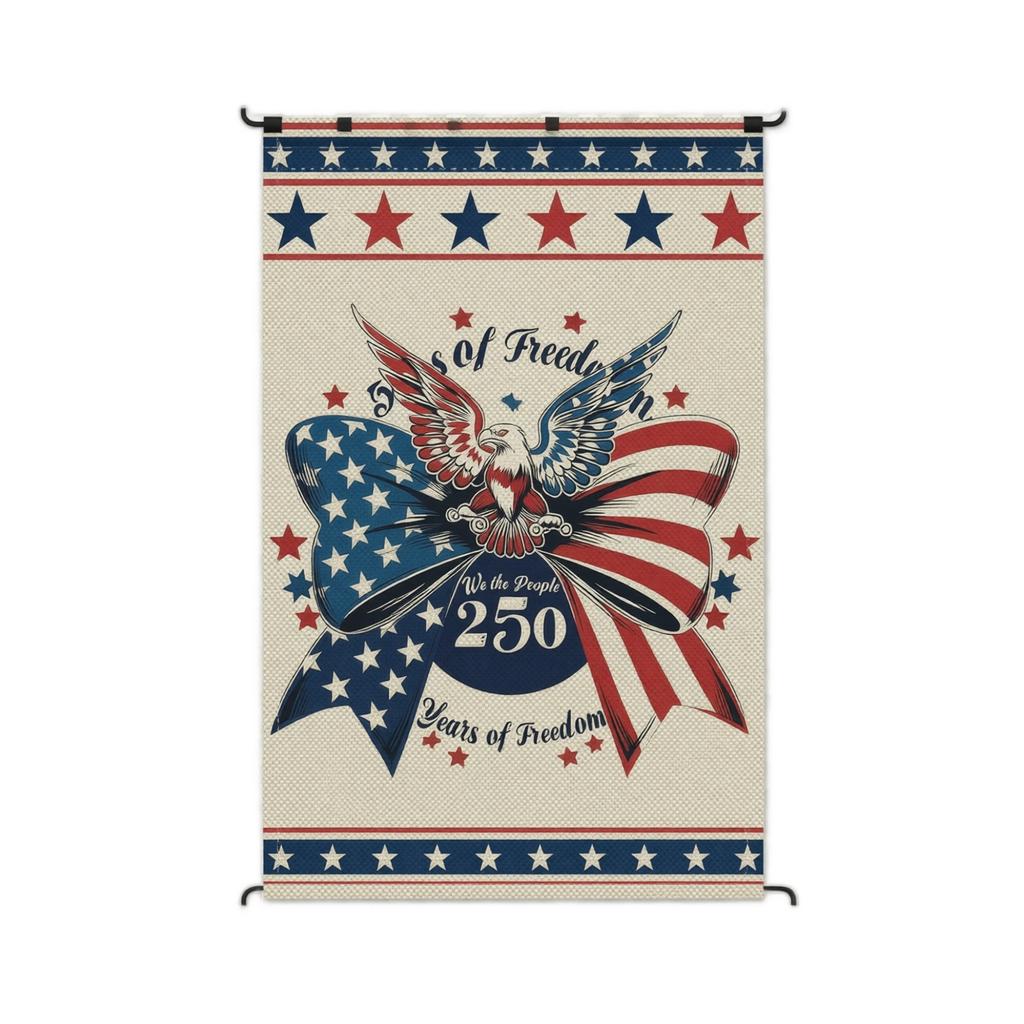 Outdoor Garden Flag 250 Years of Freedom America Patriotic Yard Decoration 1776-2026 Festival Banner Durable Fabric