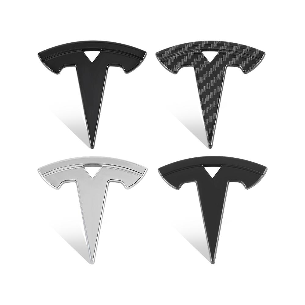 1PCS Car Steering Wheel Replacement Accessories Auto Decoration Logo Cover For Tesla Model 3 Model S X Model Y 2020 2021 2022