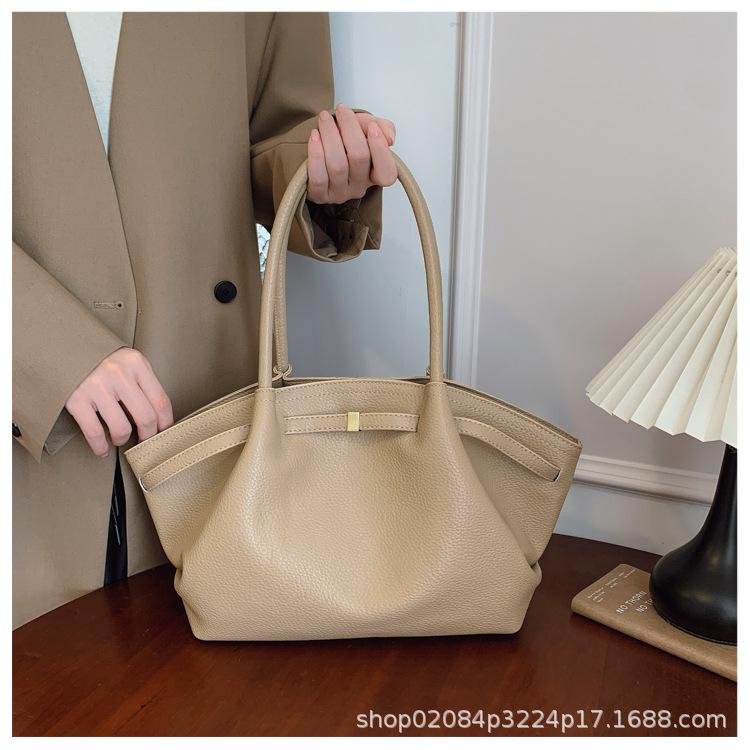 

2025 new large-capacity wing bag solid color versatile commuter handbag shoulder bag tote bag multi-pocket