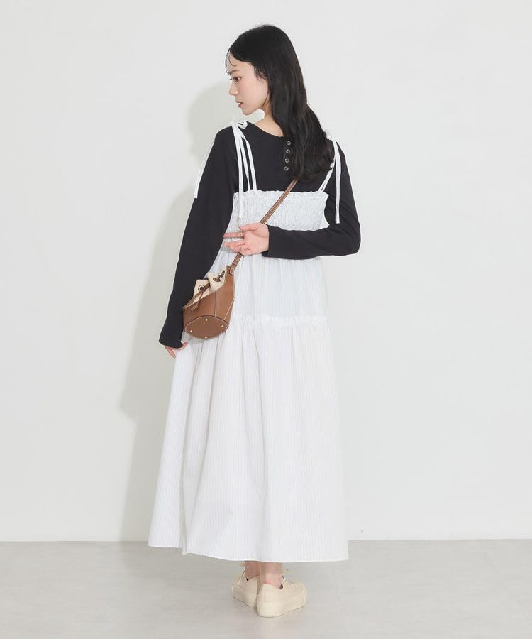 Music Casual Gathered Tiered White [Earth & Ecology] Dress, Camidore, Women's,