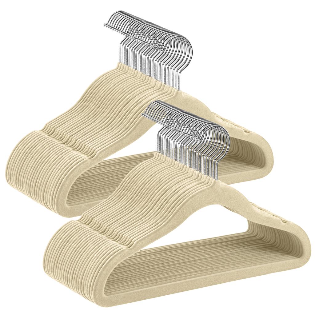 SONGMICSHOME Baby Hangers 50 Pack, Kids Hangers for Closet, 11.8 X 8.1 Inches, Rose Gold 360° Swivel Hooks, Space-Saving