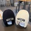 Maglione Caldo in Maglia Stile Coreano con Protezione per le Orecchie, Cappello di Lana per Bambini e Bambine - Design Antivento Autunno/Inverno