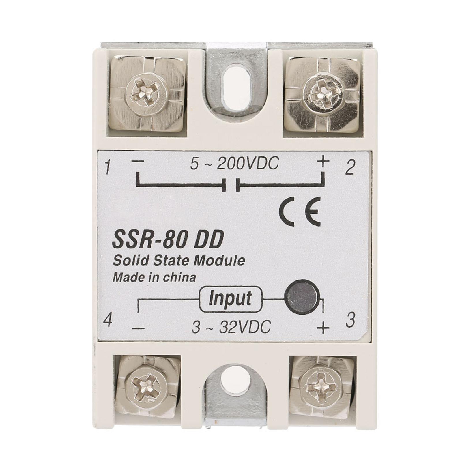 

Промислове твердотіле реле DCAC SSR80DD 80A від 332 до 5200 В постійного струму