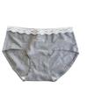 9266 Chic and Affordable Ballet-Inspired Women's Lace Trim Cotton Panties, Mid-Rise