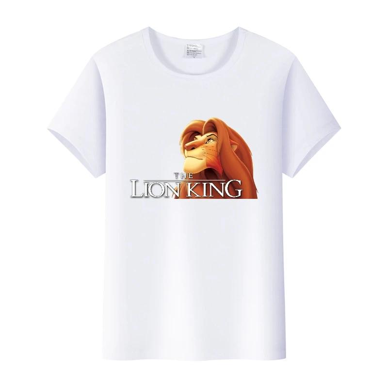 Casual Summer Ladies Blouses Men White Tees Clothes Women 90S Tshirt Oversized Tops Disney Cartoon The Lion King Graphic T-shirt