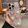 Applicable To Apple 16promax Mobile Phone Case New IPhone 15 Three Dimensional Flower Butterfly 13PM Transparent 14 Anti Fall
