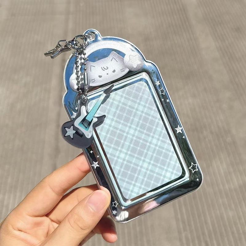 Electroplate Photocard Holder Kpop Photo Card Frame Idol Photo Display Stand Kpop Photo Card Protector Storage Packaging Box