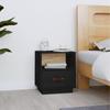 Day and Night - Day and Night Solid Black Pine Wood Bedside Table 40x34x45 Cm