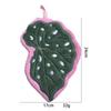 Imitation Leaf Absorbent Hand Towel Plant Pattern Hanging Towel Kitchen Bathroom Cleaning Cloth