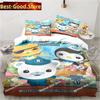 New Cartoon Octonauts Bedding Set Printed Single Comforter Quilt Bed Cover Duvet Cover Pillow Case 3 Pieces Sets Kids Adult Size