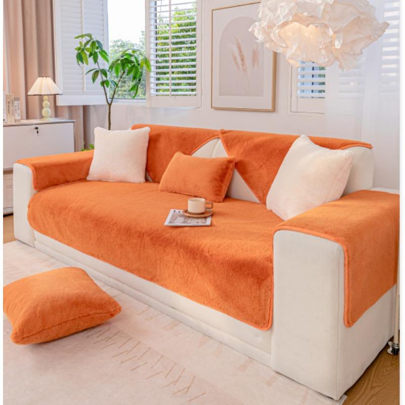 

Зимняя плюшевая подушка для дивана в виде кролика, нескользящая подушка, простой толстый теплый чехол для дивана, полотенце 70*70