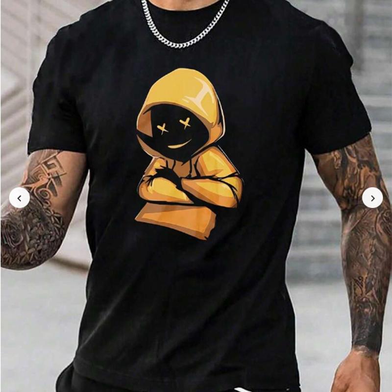 New Summer Men's Fashion T-shirt Funny Call Printed Men's T-shirt Top