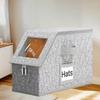 Large Capacity Hat Storage Box Dustproof Foldable Multifunctional Storage Box With Zipper Essential For Home Organization