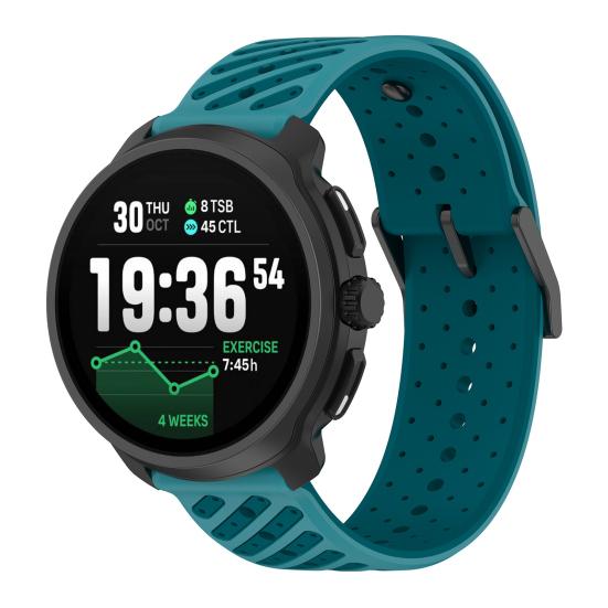 Silikon Klokkereim Erstatning for Suunto Race 2 Justerbar Vanntett Pustende 22MM Dame Herre Smartklokke Sport Armbånd