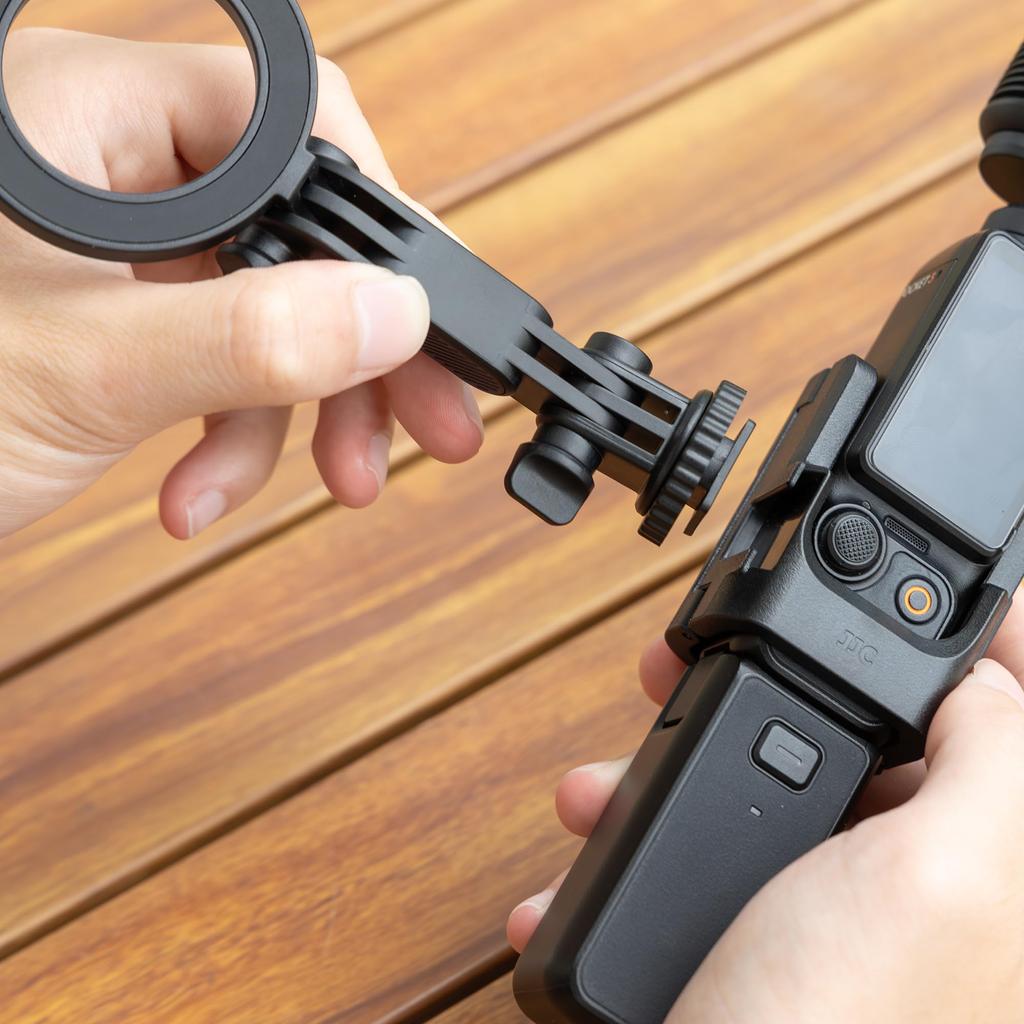 JJC DJI Osmo Pocket 3 Smartphone Magnetic Simultaneous Camera and Smartphone Osmo Pocket 3 Expansion Adapter Freely Adjustable Drop Great for